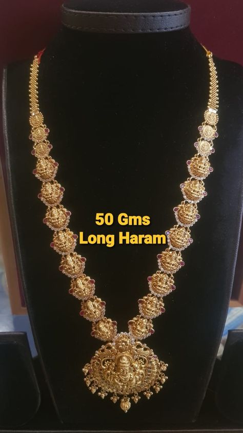 Light Weight Gold Long Harams, Light Weight Antique Haram Designs Gold, Light Weight Haram Designs Gold, Light Weight Long Haram Gold, Antique Haram Designs Gold, Gold Haram Designs, Haram Designs, Gold Haram, Long Haram