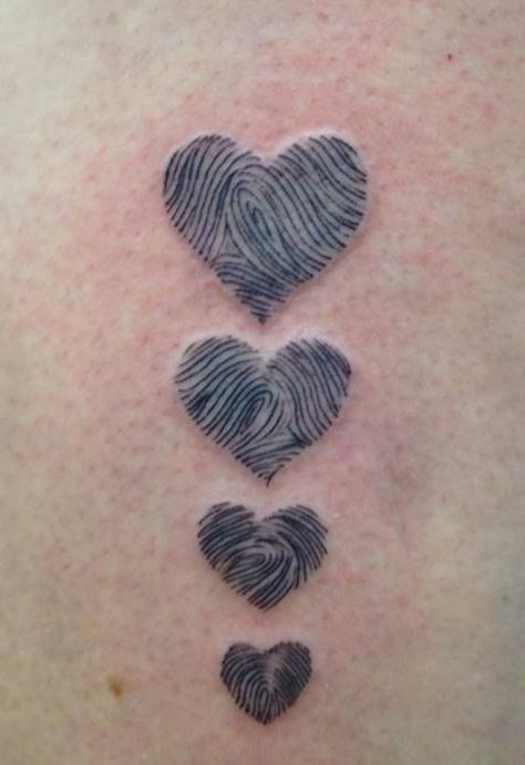 Thumbprint Tattoo, Fingerprint Heart Tattoos, Heart Fingerprint, Fingerprint Tattoos, Tattoo For Baby Girl, Freedom Tattoos, Fingerprint Heart, Tattoo Heart, Foot Tattoos For Women