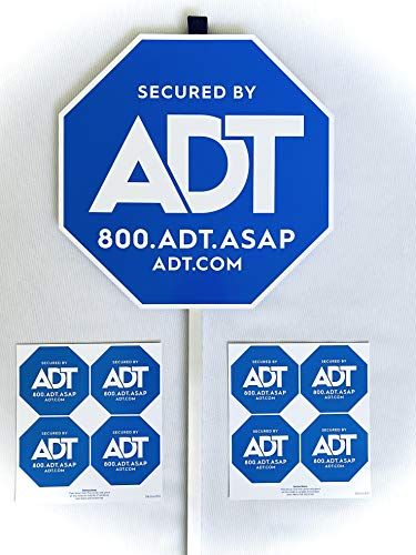 1 ADT sign and 8 new double sided stickers NEW STICKERS Adt Security, Atm Cash, Dome Camera, Old Signs, Video Surveillance, New Sticker, Home Security, Lawn Garden, Cali