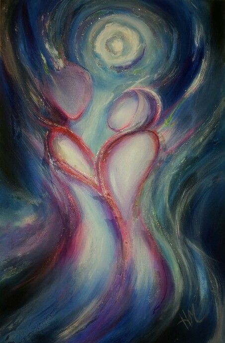 Two Souls Painting, Souls Meeting Art, Connection Painting Ideas, Twin Flame Painting Canvases, Souls Touching Art, Soul Mate Art Twin Flames, Soul Ties Painting Easy, Painting Representing Love, Twin Flame Painting Easy