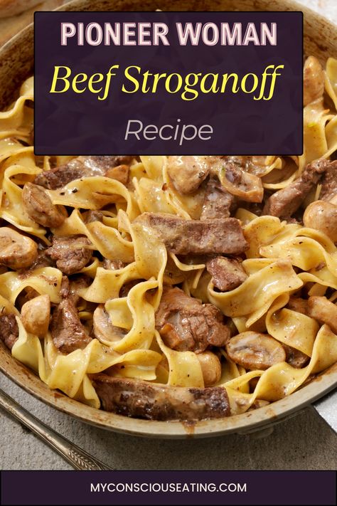 Beef stroganoff on a table Southern Living Beef Stroganoff, Beef Noodle Casserole Pioneer Woman, Beef Stroganoff Pioneer Woman, Pioneer Woman Beef Stroganoff, Pioneer Woman Recipes Beef, The Pioneer Woman Recipes, Pioneer Woman Recipes Dinner, Cinnamon Pancakes Recipe, Hamburger Stroganoff