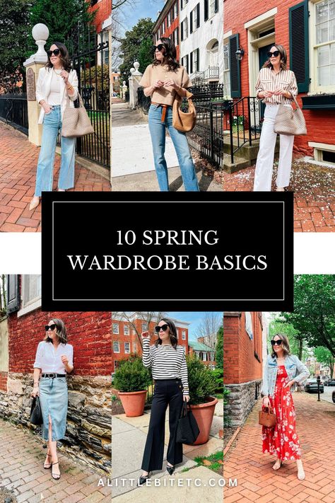 Elevate your spring style with these 10 wardrobe essentials! From versatile denim jackets to flowy midi dresses, I've handpicked timeless pieces that will effortlessly transition you from spring to summer. Check out my blog post for outfit inspiration and upgrade your closet with these must-have basics! #SpringFashion #WardrobeEssentials #FashionInspiration Flowy Midi Dress, Summer Cardigan, Winter Layering, Different Outfits, Wardrobe Basics, Sweater Sale, Spring Wardrobe, Blazer Fashion, Spring Looks