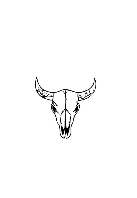 Simple Bull Skull Tattoo, Bull Tattoo Simple, Cow Skull Tattoos, Wild Bull, Bull Skull Tattoos, Half Sleeve Tattoos Drawings, Bull Tattoos, Wild Tattoo, Tattoo Templates