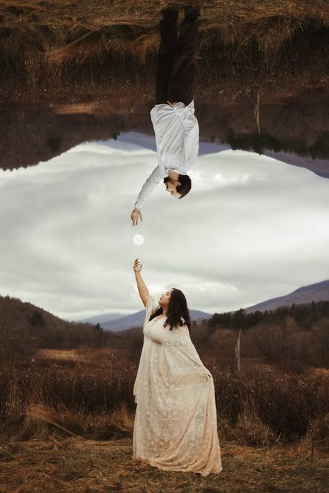 Double Exposure Wedding Photography, Kapell Photo, Surreal Couple Photography, Creative Photography Couples, Unusual Couple Photoshoot, Outdoor Engagement Photoshoot, Prewedding Shoot Ideas, Fairytale Photoshoot, Shot Film