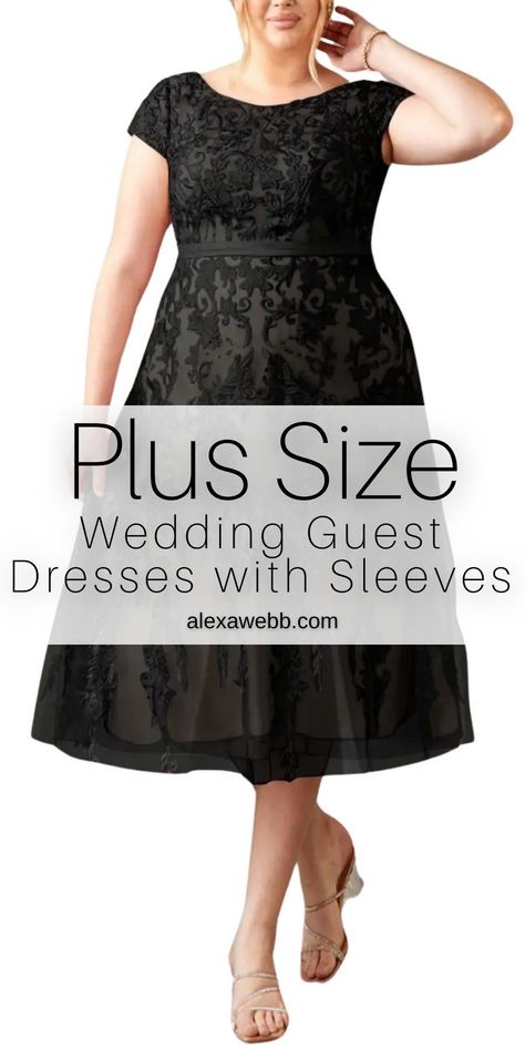 Sixty-six plus size wedding guest dresses with sleeves. A curated collection of plus size dresses that are perfect for spring and summer weddings. Alexa Webb