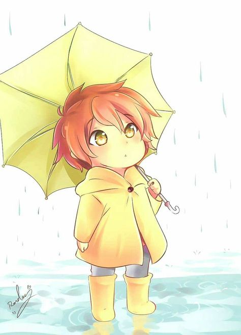 #anime  cute kawaii anime  rain .. umbrella  @Rondey1 Rain Pfp, Anime Umbrella, Anime Rain, Rain Cartoon, Princess Penelope, Facebook Background, Cute Kawaii Anime, Standing In The Rain, Under The Rain