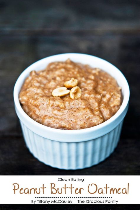 Clean Eating Recipes | Peanut Butter Oatmeal Recipe | Healthy Breakfasts | Oatmeal Recipes | #OatmealRecipes #PeanutbutterOatmeal #BreakfastRecipes #HealthyBreakfasts #HealthyBreakfastIdeas Clean Oatmeal, Healthy Peanut Butter Oatmeal, Peanut Butter Oatmeal Recipes, Peanut Butter In Oatmeal, Oatmeal With Peanut Butter, Oatmeal Peanut Butter, Peanut Butter Oatmeal Breakfast, Healthy Oatmeal Breakfast, Healthy Meals