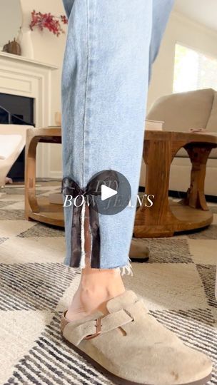 133K views · 7.9K reactions | Let me know if you want to see a tutorial!! It was actually pretty easy!! 🫶🏼🎀 #momsofinstagram #diy #craftymom #craft #fallfashion #jeans #diyjeans | Lucy Ream | itsjvke · JVKE - this is what autumn feels like (out now.) Jeans Makeover, Diy Ghost, Clothing Diy, Crafty Moms, Craft Night, Jeans Diy, Fall Feels, Fun Projects, Vintage Looks