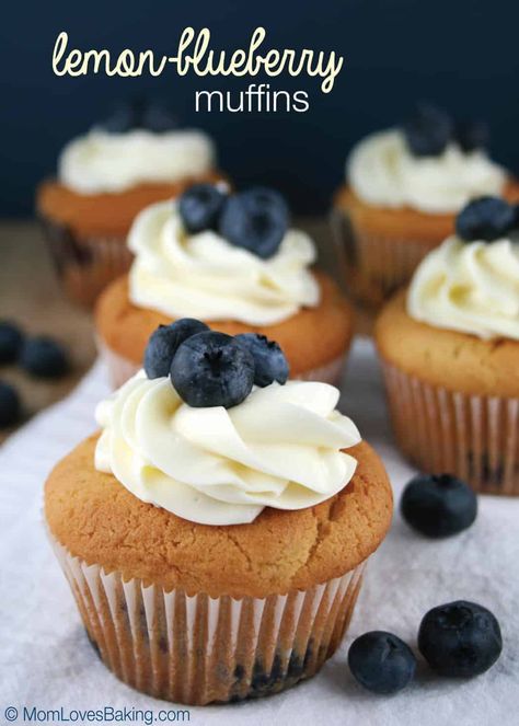 Lemon-Blueberry Muffins - Mom Loves Baking Pillsbury Gluten Free, Gluten Free Blueberry Muffins, Gluten Free Pie Crust, Cream Cheese Topping, Lemon Blueberry Muffins, Gluten Free Pie, Muffin Recipes Blueberry, Baking Blog, Baked Goodies