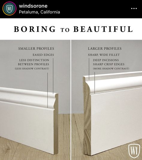 Door Frame Molding Modern Interior Trim, Luxury Trim Interior Design, French Country Trim Work, Base Trim Ideas, Traditional Baseboards, Floor Trim Ideas, Base Molding Ideas, Mouldings And Trim Ideas, Simple Baseboards