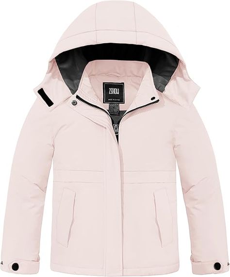 Amazon.com: ZSHOW Girls' Waterproof Ski Jacket Warm Winter Coat Thicken Quilted Fleece Lined Parka : Clothing, Shoes & Jewelry Snow Coat, Ski Coat, Ski Outfit, Ski Jacket, Warm Winter, Winter Coat, Top Fashion Brands, Shop Top, Parka