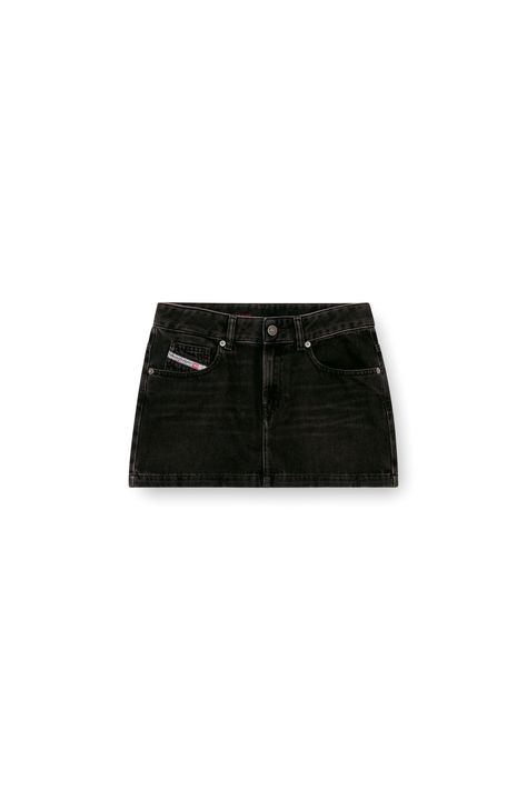 Mini Jeans Rock, Black Mini Skirt Denim, Black Skirt Denim, Black Jeans Skirt, Diesel Skirt, Mini Skirt Jeans, Diesel Skirts, Gonna Jeans, Mini Black Skirt