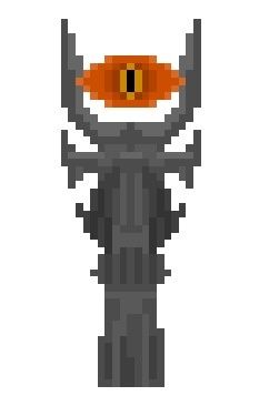 Eye of Sauron Minecraft Eye Of Sauron, Minecraft Eye Build, Minecraft Lighthouse, Minecraft Castle Designs, Eye Of Sauron, Minecraft Building Guide, Mc Builds, Geeky Craft, Dark Castle