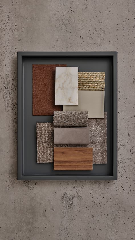 1. LEATHER - NUBUCK, PELLE DE LUXE 629 2. MARBLE, MATT CALACATTA ORO 3. CORD, PAPER RUSH 4. METAL, SATIN FINISH 5. THE RUG COLLECTION, OTTAVIO 478 6. WOOD, NATURAL CANALETTO WALNUT 7. LEATHER - NUBUCK, NABUK - 701 8. MIXED COMPOSITION, ELEO 1189 9. MIXED COMPOSITION, EVELIN 593 Walnut Mood Board, Marble Material Board, Basement Colors, Material Board, Marble Wood, Interior Design Mood Board, Satin Finish, Mood Boards, Mood Board