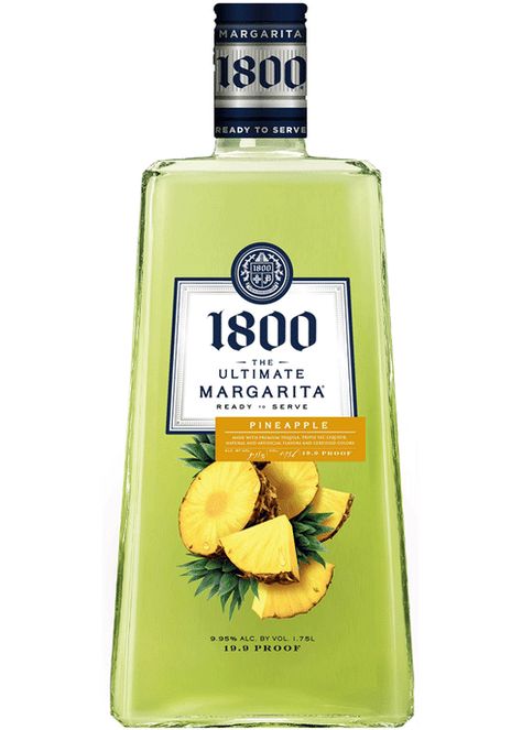 1800 Margarita, Ultimate Margarita Recipe, Tequila Pineapple, Pina Colada Cocktail Recipe, Margarita Mix Recipe, Pineapple Margarita Recipe, Pineapple Wine, Kombucha Cocktail, New Years Cocktails