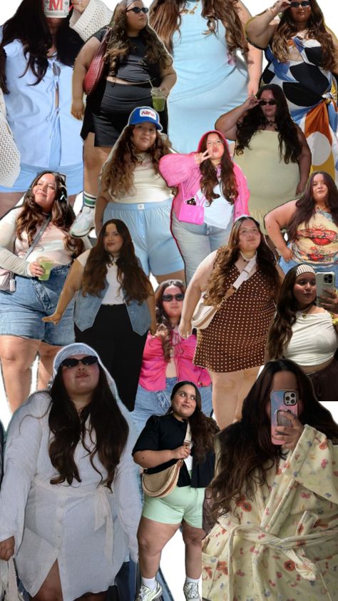 Plus size outfit inspo for the summer #everydayoutfitideas #casualoutfitideas #summeroutfitinspo #summer #portuguesegirl aesthetic curvy style mid size style . Mid Size Style, Y2k Plus Size, Plus Size Outfit Ideas, College Wardrobe, Summer Outfits Ideas, Plus Size Summer Outfits, Curvy Style, Plus Size Outfit, Plus Size Summer