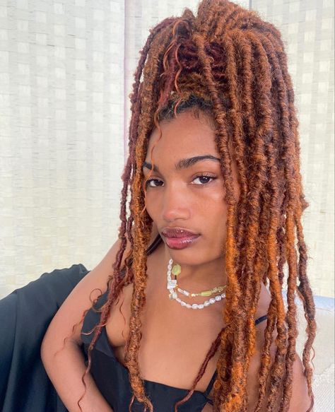 ginger, locs Cuban Twist Hair, Nappy Hair, Marley Hair, Faux Locs Hairstyles, Locs Hairstyles, Baddie Hairstyles, Box Braids Hairstyles, Faux Locs, Ginger Hair