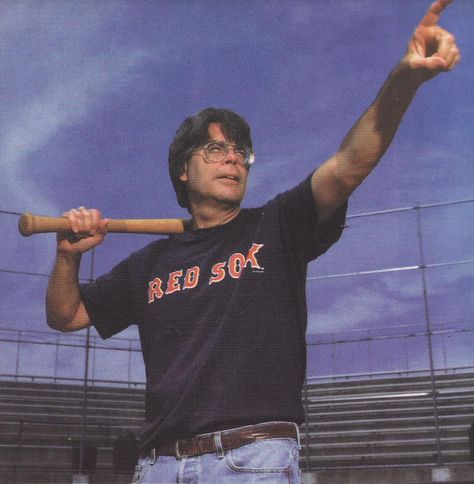 Stephen King. Red Sox fan. Steven King, Red Sox Nation, Dream Master, Red Socks Fan, King Quotes, King Photo, King Book, Go Red, The 3 Kings