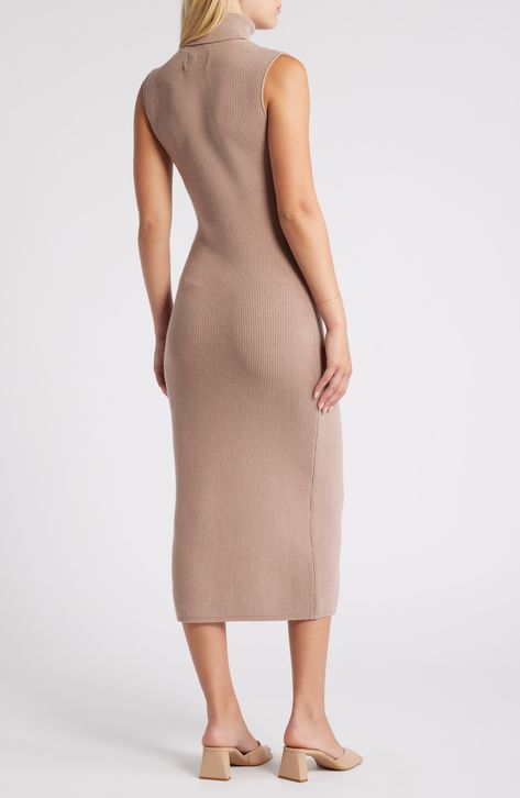 Turtle neck sleeveless dress