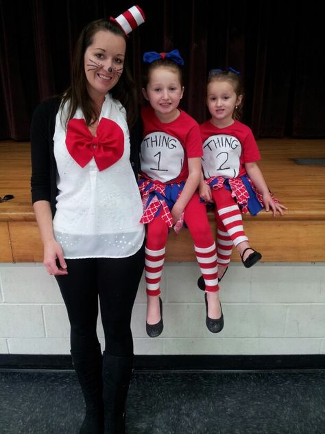 Dr. Suess Birthday outfits. The Cat in The Hat, Thing 1 & Thing 2 Dr Suess Birthday, The Cat In The Hat, Dr Suess, Cat In The Hat, Birthday Outfits, Parenting Tips, Thing 1 Thing 2, Birthday Outfit, Parenting Hacks