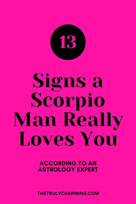 The Scorpio guy tends to be pretty straightforward, so it’s not difficult to spot the signs he has feelings for you.  In this post you will find 13 signs a Scorpio man really loves you. Scorpio Facts Men, Scorpios In Love, Scorpio Love Language, Scorpio Feelings, Scorpio Man And Leo Woman, Scorpio Zodiac Facts Men, Scorpio Husband, Scorpio Man Personality, Scorpio Boyfriend