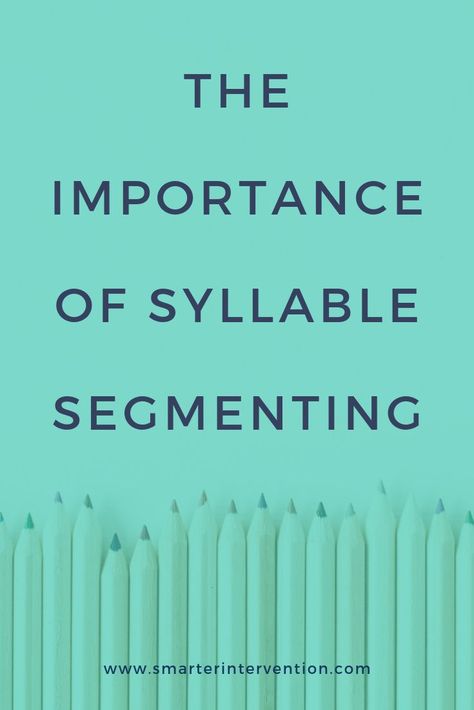 SMARTER Intervention | The Importance of Syllable Segmenting | When children are learning to read, the children who can segment and blend sounds easily are able to use this knowledge when reading and spelling. Segmenting and blending individual sounds can be difficult at the beginning. So, our recommendation is to begin with segmenting and blending syllables. Once familiar with that, students will be prepared for instruction and practice with individual sounds. #syllablesegmenting #literacy Syllable Rules, Blend Sounds, Syllable Games, Long Words, Spelling Help, Spelling Strategies, Syllables Activities, Syllable Types, Blending Sounds