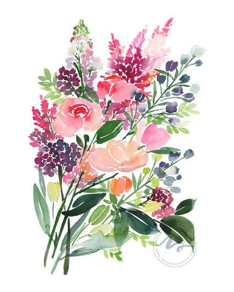 Watercolour Inspiration, Loose Watercolor, Watercolor Flower Art, 수채화 그림, Watercolor Flowers Paintings, Watercolor Inspiration, Watercolor Art Prints, Watercolor Cards, Watercolor Floral