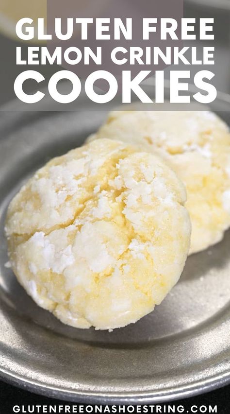 Gluten Free Lemon Cookies, Cookies Dairy Free, Best Gluten Free Cookies, Lemon Crinkle Cookies, Basic Cookies, Lemon Diet, Lemon Sugar Cookies, Lemon Sugar, Lemon Flavor