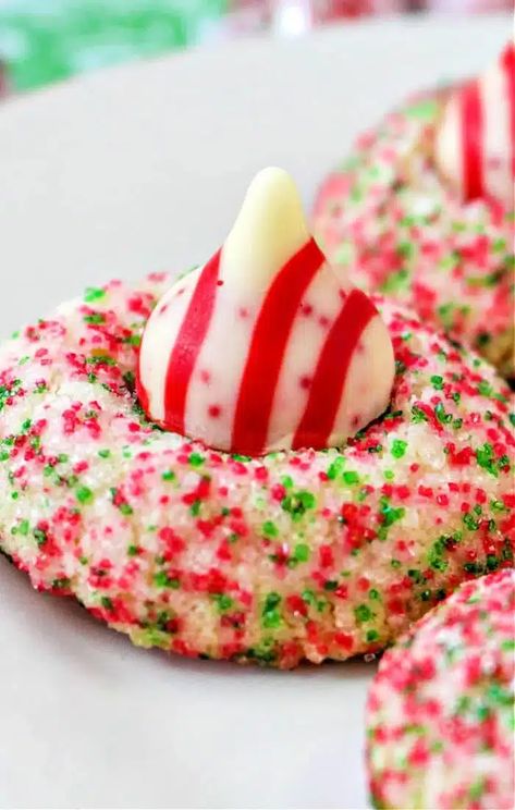 Peppermint Kiss Sugar Cookies, Hersheys Peppermint Kiss Cookies, Christmas Cookies Hershey Kiss, Kisses Cookies Christmas, Christmas Kisses Cookies, Kid Friendly Christmas Baking, Christmas Cookies Kids Love, Candy Cane Kisses Cookies, Peppermint Kisses Cookies