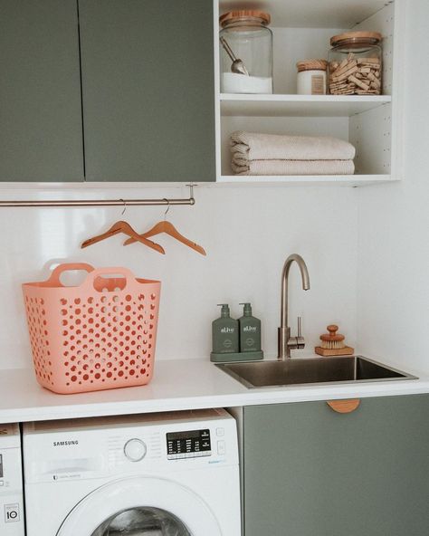 Katy on Instagram: “Didn’t Dad do an amazing job 👏 We now have a fully functional laundry woo hoo!! No regrets on choosing the @ikea_australia Bodarp doors…” Ikea Laundry Room Ideas, Ikea Laundry, Ikea Laundry Room, Utility Room Designs, Ikea Australia, Laundry Ideas, House Planning, Woo Hoo, Downstairs Bathroom