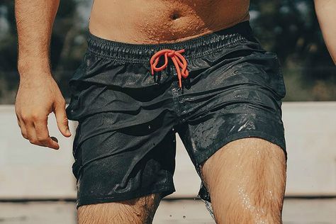 The 25 Best Men's Swim Trunks | GearMoose Men’s Swimming Trunks, Men’s Bathing Suits, Men’s Swim Trunks, Mens Short Swim Trunks, Black Swim Trunks, Swimming Outfits, Asian Male Model, Mens Bathing Suits, Mens Swim Shorts