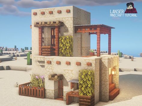 Minecraft Desert House, Rumah Minecraft Sederhana, Minecraft Structures, Bangunan Minecraft, Minecraft House Plans, Minecraft Farm, Minecraft Cottage, Minecraft House Tutorials, Cool Minecraft Creations