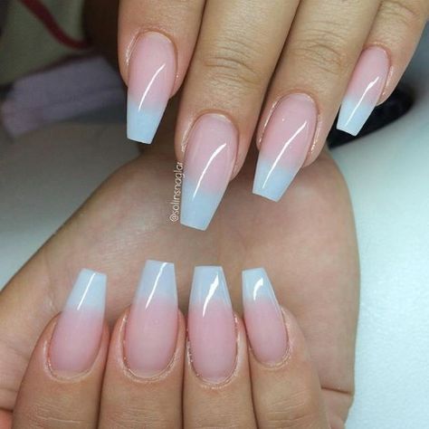 Ombre French Nails, French Fade, Ombre Acrylic Nails, Pastel Nails, Acrylic Nail Art, French Tip Nails, Square Nails, Gorgeous Nails, Ombre Nails