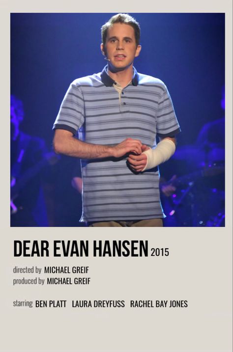 Dear Evan Hansen Poster, Musicals Polaroid Poster, Dear Evan Hansen Wallpaper, Dear Evan Hansen Aesthetic, Musicals Posters, Musical Posters, Dear Evan Hansen Broadway, Broadway Musicals Posters, Dear Evan Hansen Book