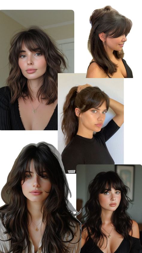 Rocker Hair, Brown Hair Looks, Hair Inspiration Long, Hair Stylies, Haircuts For Medium Hair, Long Hair With Bangs, Hair Makeover, Long Bob, Long Hair Cuts