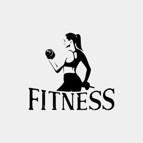 Gym Logo Design, Woman Fitness, Gym Logo, Fitness Logo Design, Fitness Logo, Premium Vector, Logo Design, Gym, Design