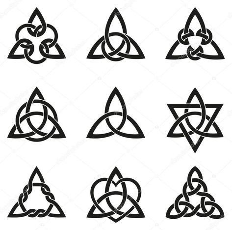 Celtic Corners, Celtic Tattoo Symbols, Celtic Triangle, Celtic Knot Tattoo, Irish Tattoos, Knot Tattoo, Celtic Weave, Celtic Tattoo, Celtic Knot Designs