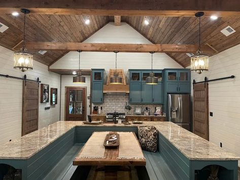 Modern Barndominium Interior, Barndominium Interior Ideas, Barndominium Kitchen, Barndominium Interior, Barn House Interior, Let's Stay Home, Modern Barndominium, Barn House Design, Barn Style House Plans