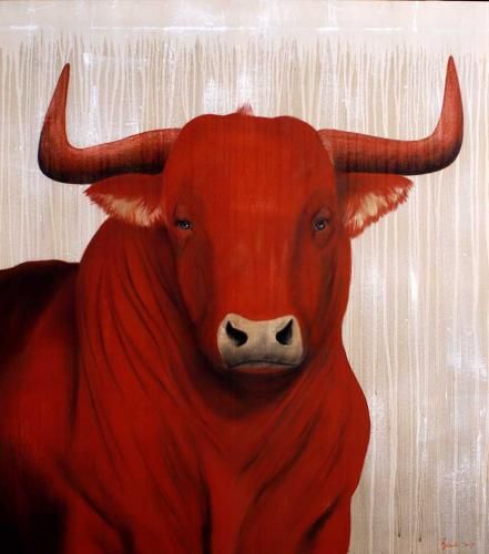 Red-bull-06-2007 Bull Abstract, Bull Illustration, Animal Painter, Bull Painting, Large Paintings, Bull Art, Arte Grunge, Digital Ink, Tableau Art