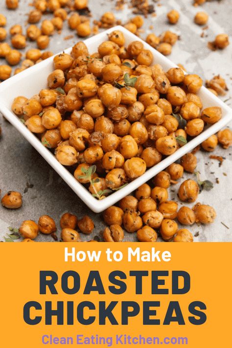 Baked Garbanzo Beans, Recipe Chickpeas, Roasted Chickpeas Recipe, Roasted Garbanzo Beans, Garbanzo Bean Recipes, Chickpea Recipes Roasted, Kabuli Chana, Gluten Free Snack, Chickpeas Recipe