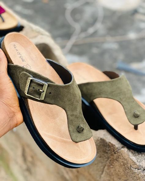 Juniper or burgundy ? Handcrafted to perfection with love for both male and female . . 15k each one . . . . . #handmadeslippers #handmadefootwear #handcrafted #fashionstyle #supportsmallbusiness #enugu #fyp #birkenstock #betula #luxury #trending #viral Casual Slides With Double Adjustable Straps, Handmade Slides For Men, Adjustable Double Strap Leather Slides, Wool Felt Birkenstock, Patchwork Birkenstocks, Handmade Footwear, Handmade Slippers, Male And Female, Support Small Business