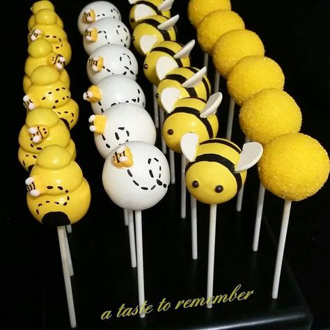 Bee Cake Pops, Bumble Bee Cake, What Will Baby Bee, Bee Cake, Honey Bee Baby Shower, Bee Birthday Party, Bee Cakes, Bee Baby Shower Theme, Baby Reveal Party