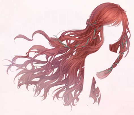 Another Braid, Curly Red Hair, Vibrant Red Hair, Girl Hair Drawing, Pelo Anime, Manga Hair, The Pigeon, Green Thread, Hair Sketch