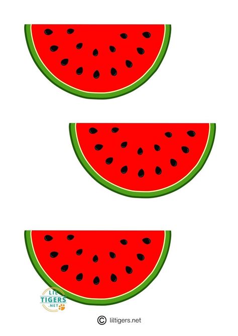 Printable Watermelon Template, Watermelon Printable Free, Watermelon Template Free Printable, Watermelon Party Ideas Decoration, Cd Rose, Watermelon Template, Watermelon Decorations, Paper Watermelon, Watermelon Craft