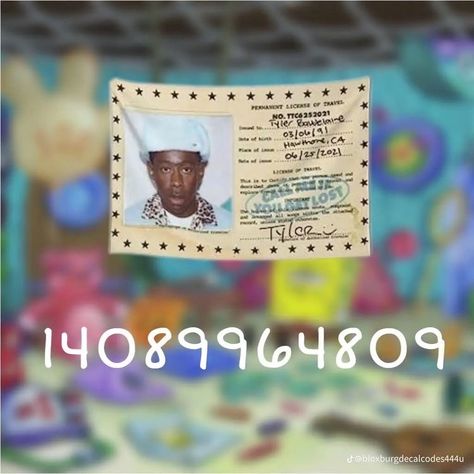 Bloxburg Tyler The Creator Poster Codes, Bloxburg Drake Decals, Tyler The Creator Bloxburg Codes, Bloxburg Trophy Decal, Bloxburg Decals Codes Tapestry, Roblox Tapestry Code, Flag Decals Bloxburg, Berry Ave Poster Codes, Album Decals Bloxburg