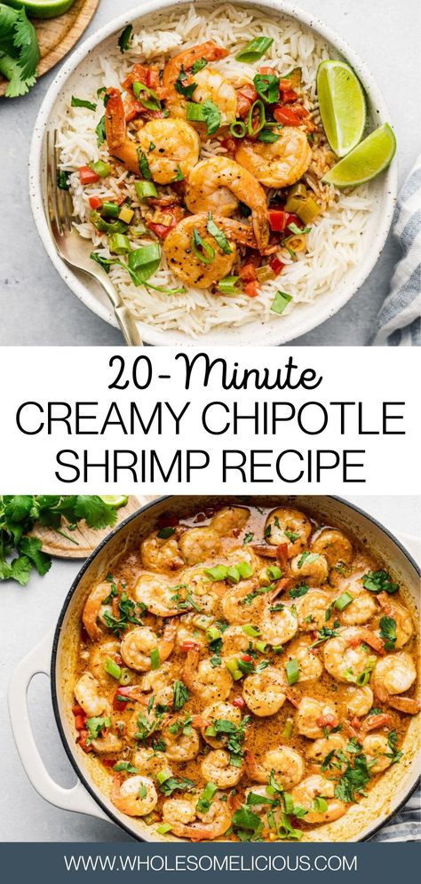 Non Dairy Shrimp Recipes, Shrimp Pasta Non Dairy, Shrimp Recipes No Dairy, Paleo Shrimp Dinner, Dairy Free Shrimp Pasta, Dairy Free Shrimp Recipes, Creamy Chipotle Shrimp, Chipotle Shrimp Recipes, Gluten Free Shrimp Recipes