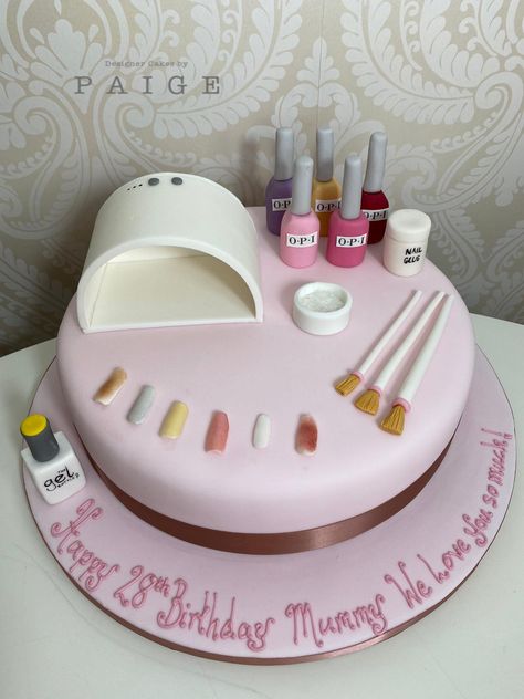 Nail Polish Cake, Polish Cake, Write Name On Cake, Art Birthday Cake, Cake Pic, Birthday Cake Images, Artist Cake, Happy Birthday Cake Pictures, Make Up Cake