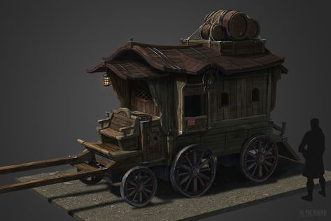 ArtStation - A medieval carriage, joongho na Medieval Carriage, Flip Books Art, Perspective Drawing Lessons, D D Items, Cyberpunk Character, Witch House, Dark Ages, Environment Concept Art, Medieval Fantasy