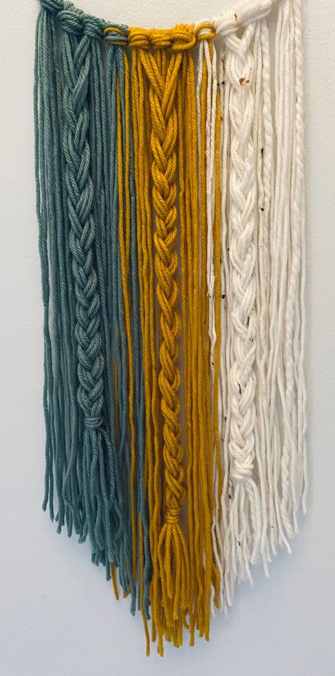 Braided Wall Hanging, Macrame Metal Hoop, Yarn Hoop Wall Hanging, Hoop Wall Decor, Unique Bedroom Decor, Diy Wall Hanging Yarn, Hoop Wall Hanging, Tassel Wall Hanging, Hippie Crafts