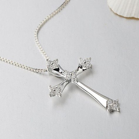 Check out Fashion Sterling Silver Cross Necklace For Women, the latest item I added on eBay! #eBay #eBaySeller Cross Necklace For Women, Silver Necklace For Women, Silver Jewlery, Silver Cross Necklace, Sterling Silver Cross Necklace, Silver Jewelry Necklace, Jewelry Accessories Ideas, Cross Jewelry, Sterling Silver Cross